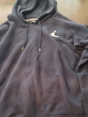 Jordan Navy Pullover Hoodie with White Jumpman